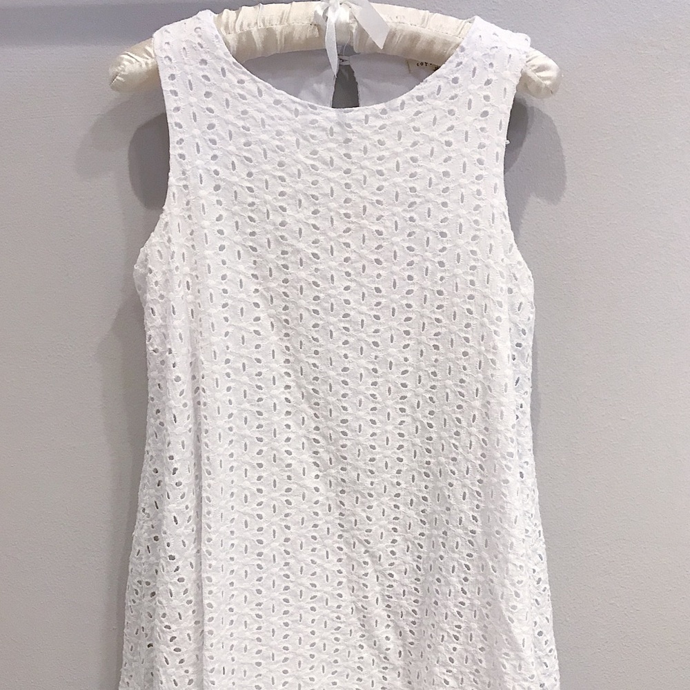 WHITE EYELET DRESS